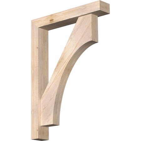 Ekena Millwork Westlake Block Smooth Bracket w/ Offset Brace, Douglas Fir, 5 1/2"W x 32"D x 44"H BKT0604X32X44WTL05SDF
